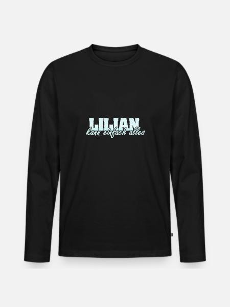 Lilian - T-shirt manches longues Premium bio Homme - noir