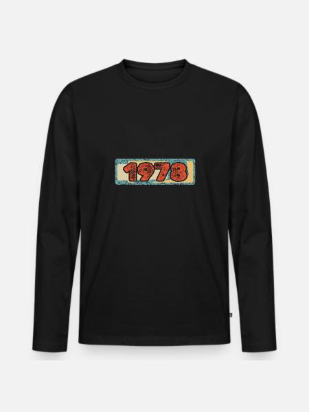 Born in 1978 - Men's Premium Organic Long Sleeve Shirt - black