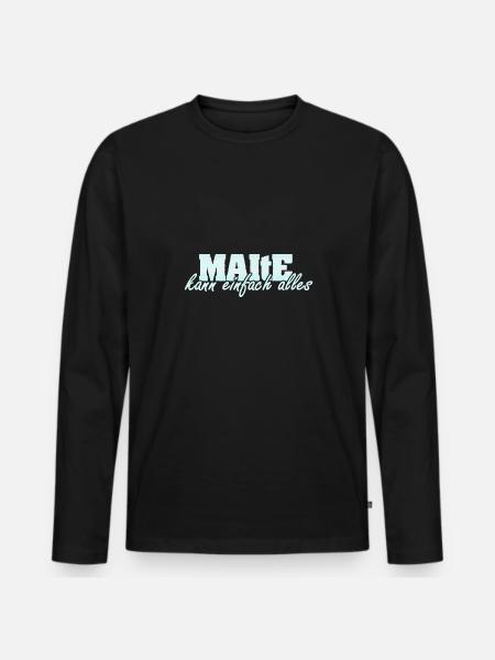 Mrs. Maite - Men's Premium Organic Long Sleeve Shirt - black