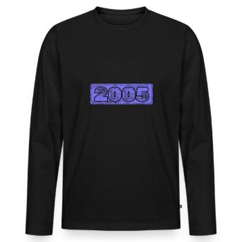 2005 2005 - T-shirt manches longues Premium bio Homme - noir - Devant - Nico (187cm)