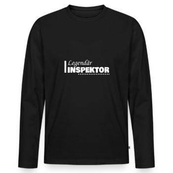 Inspector as a profession - Men's Premium Organic Long Sleeve Shirt - black - Front - Nico (187cm)