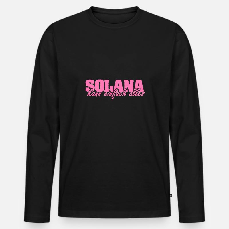 Frau - Männer Premium Bio Langarmshirt - Schwarz
