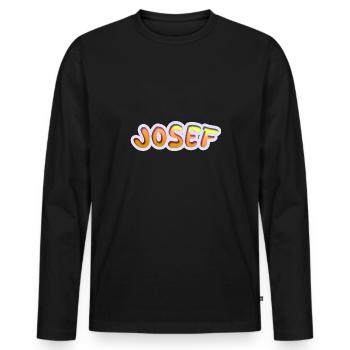 Don pour Joseph - T-shirt manches longues Premium bio Homme - noir - Devant - Nico (187cm)