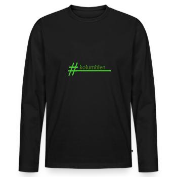 kolumbien - Männer Premium Bio Langarmshirt - Schwarz - Vorne - Nico (187cm)