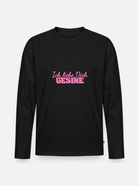 Liebe Gesine - Männer Premium Bio Langarmshirt - Schwarz