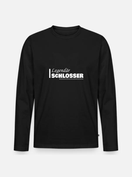 Beruf Schlosser - Männer Premium Bio Langarmshirt - Schwarz