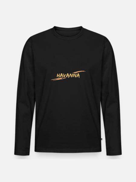 Havana Havana - Men's Premium Organic Long Sleeve Shirt - black
