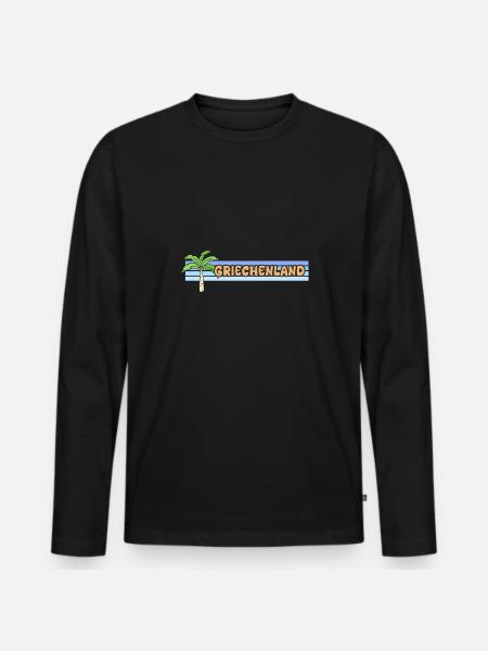 Greece as a holiday - Men's Premium Organic Long Sleeve Shirt - black