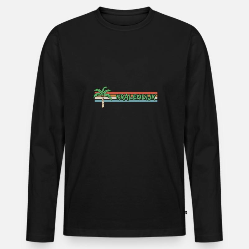 Urlaub Kralendijk - Männer Premium Bio Langarmshirt - Schwarz