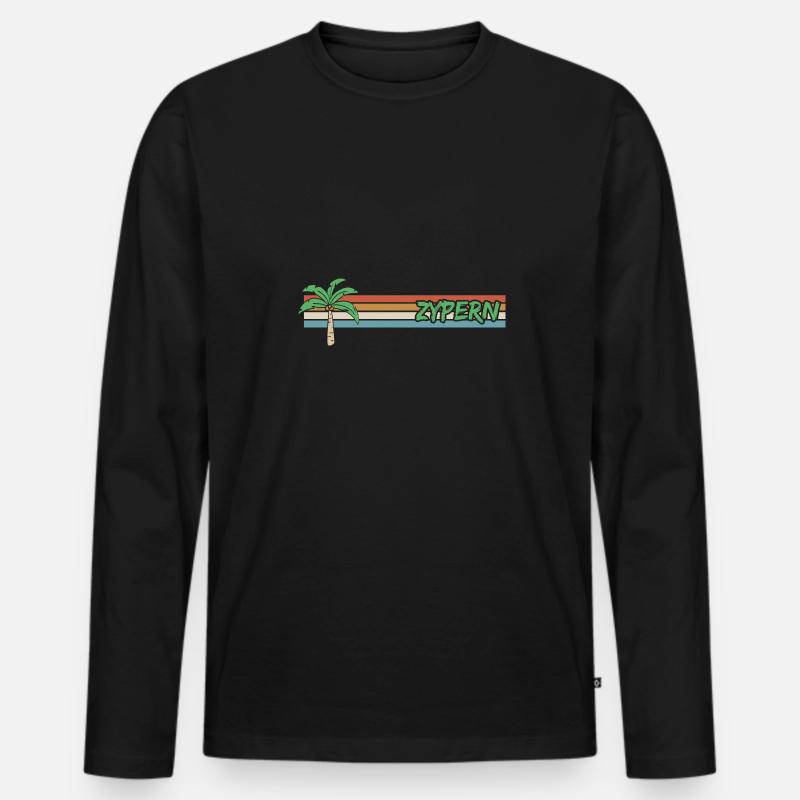 Urlaub Zypern - Männer Premium Bio Langarmshirt - Schwarz