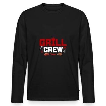 Grillparty Hobby Griller BBQ Grillen Grill Crew - Männer Premium Bio Langarmshirt - Schwarz - Vorne - Nico (187cm)