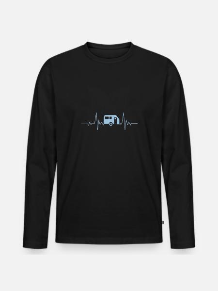 Heart beat Ambulance - Men's Premium Organic Long Sleeve Shirt - black