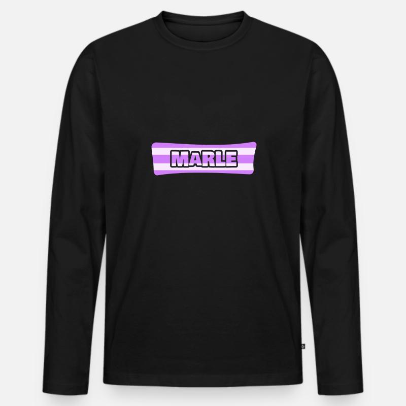 Hochzeit Marle - Männer Premium Bio Langarmshirt - Schwarz