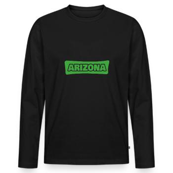 Birth Arizona - Men's Premium Organic Long Sleeve Shirt - black - Front - Nico (187cm)