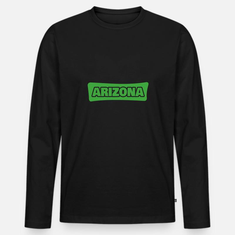 Geburt Arizona - Männer Premium Bio Langarmshirt - Schwarz