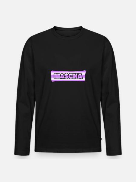 Geschenk für Mascha - Männer Premium Bio Langarmshirt - Schwarz