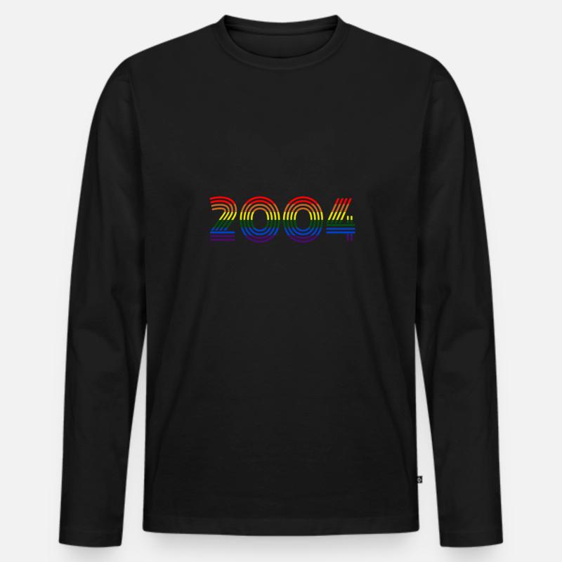 2004 - Männer Premium Bio Langarmshirt - Schwarz