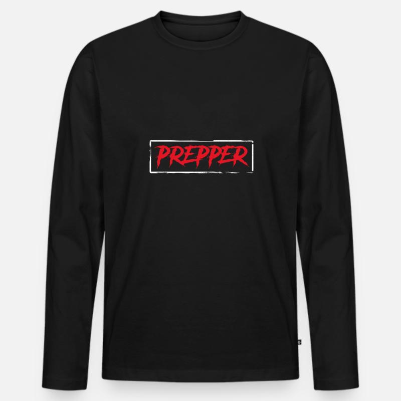 Prepper Doomsday survival - Männer Premium Bio Langarmshirt - Schwarz