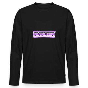 Copie de mariage - T-shirt manches longues Premium bio Homme - noir - Devant - Nico (187cm)