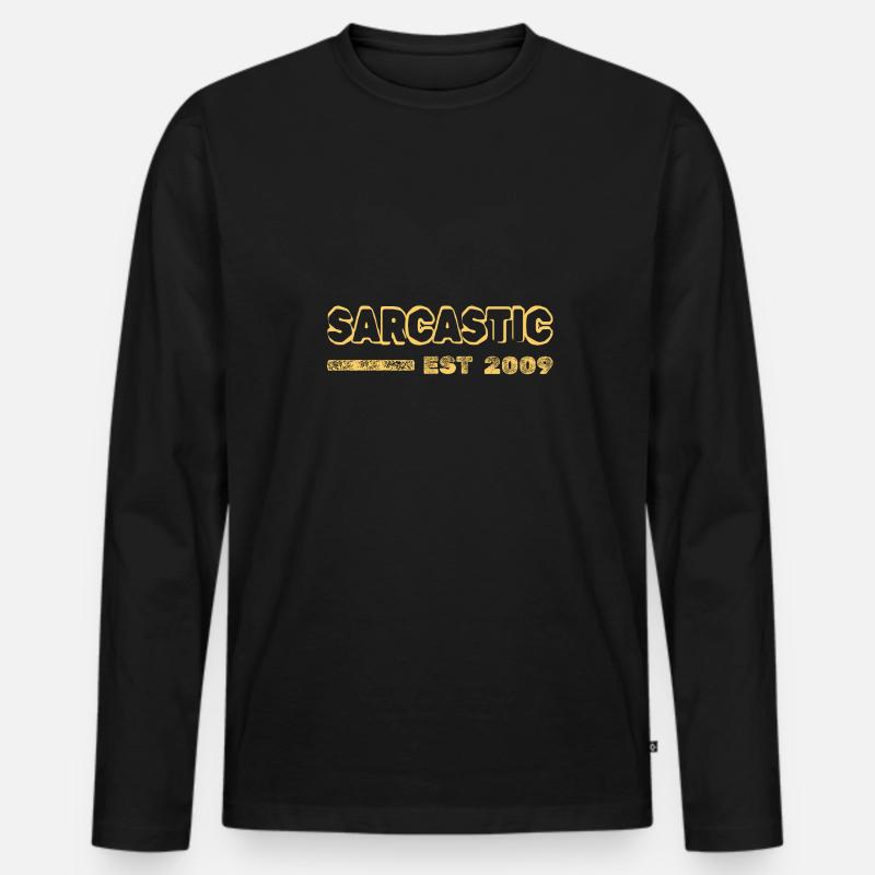 2009 - Männer Premium Bio Langarmshirt - Schwarz
