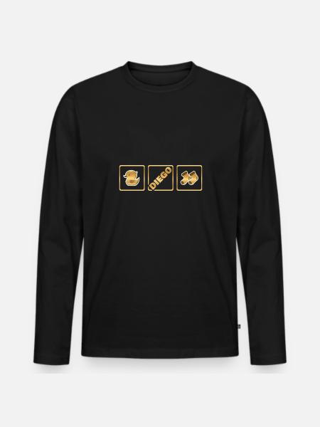 Gift for Diego - Men's Premium Organic Long Sleeve Shirt - black