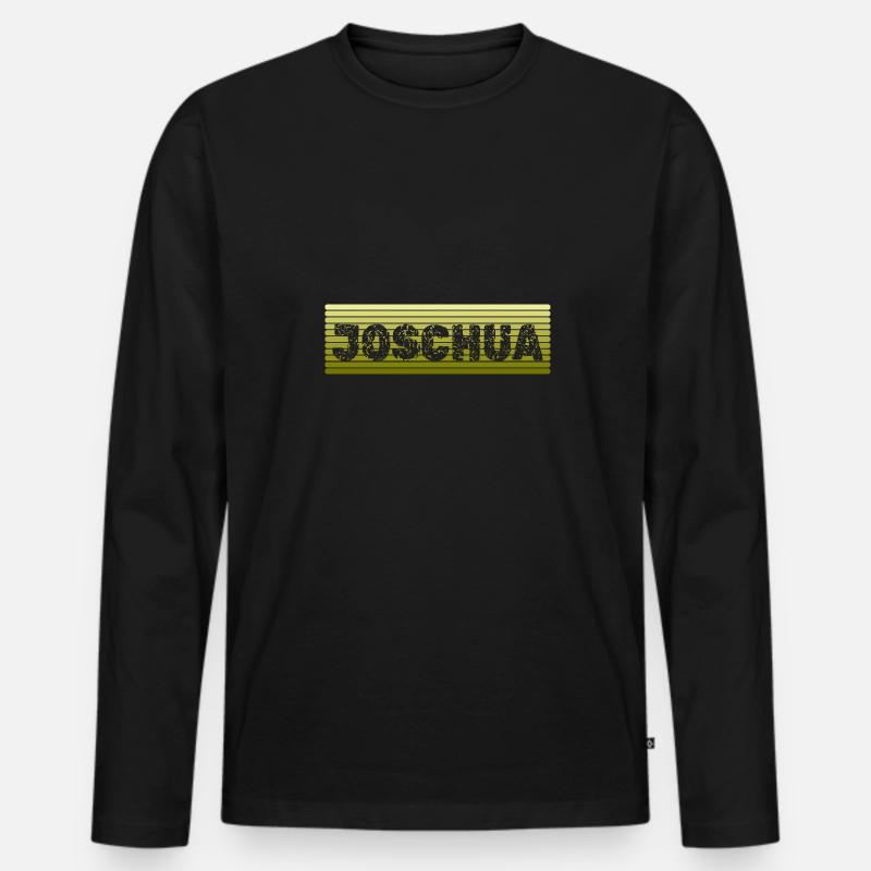Joschua als Joschua - Männer Premium Bio Langarmshirt - Schwarz