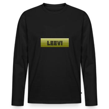 Rétro Leevi - T-shirt manches longues Premium bio Homme - noir - Devant - Nico (187cm)