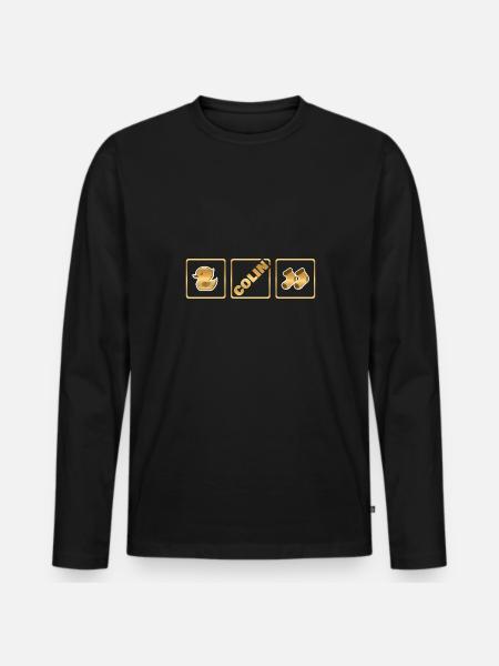 Child Colin - Men's Premium Organic Long Sleeve Shirt - black