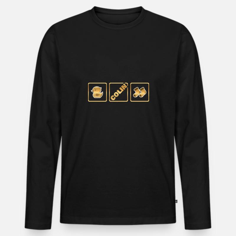Kind Colin - Männer Premium Bio Langarmshirt - Schwarz
