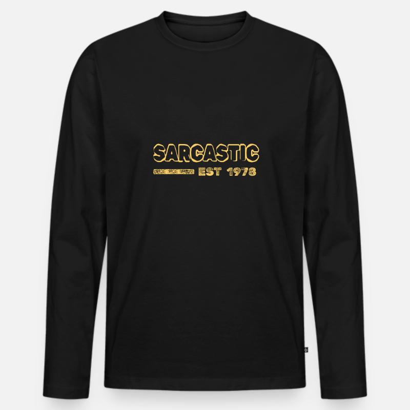 1978 - Männer Premium Bio Langarmshirt - Schwarz