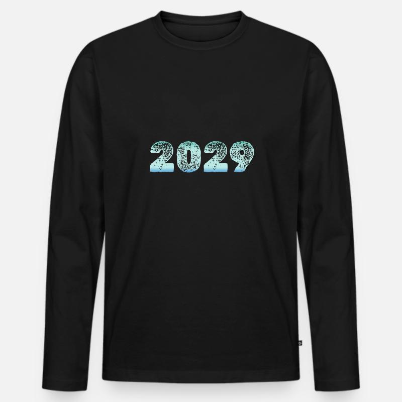 Ice 2029 - Männer Premium Bio Langarmshirt - Schwarz
