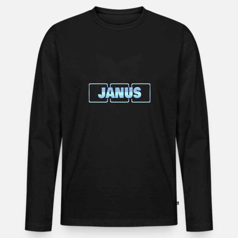 Geschenk für Janus - Männer Premium Bio Langarmshirt - Schwarz