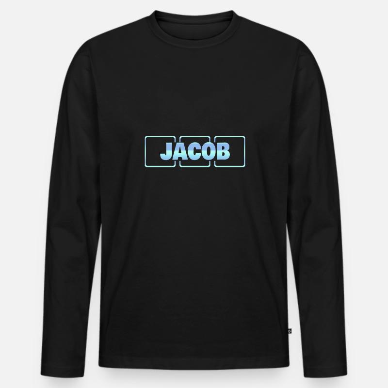 Schwangerschaft Jacob - Männer Premium Bio Langarmshirt - Schwarz