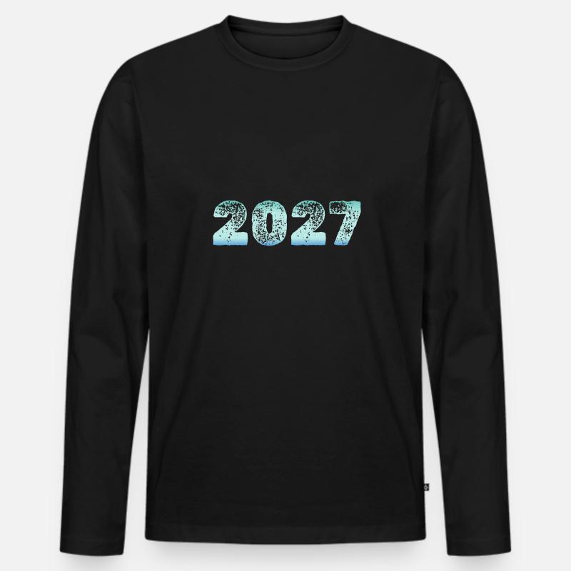 Ice 2027 - Männer Premium Bio Langarmshirt - Schwarz
