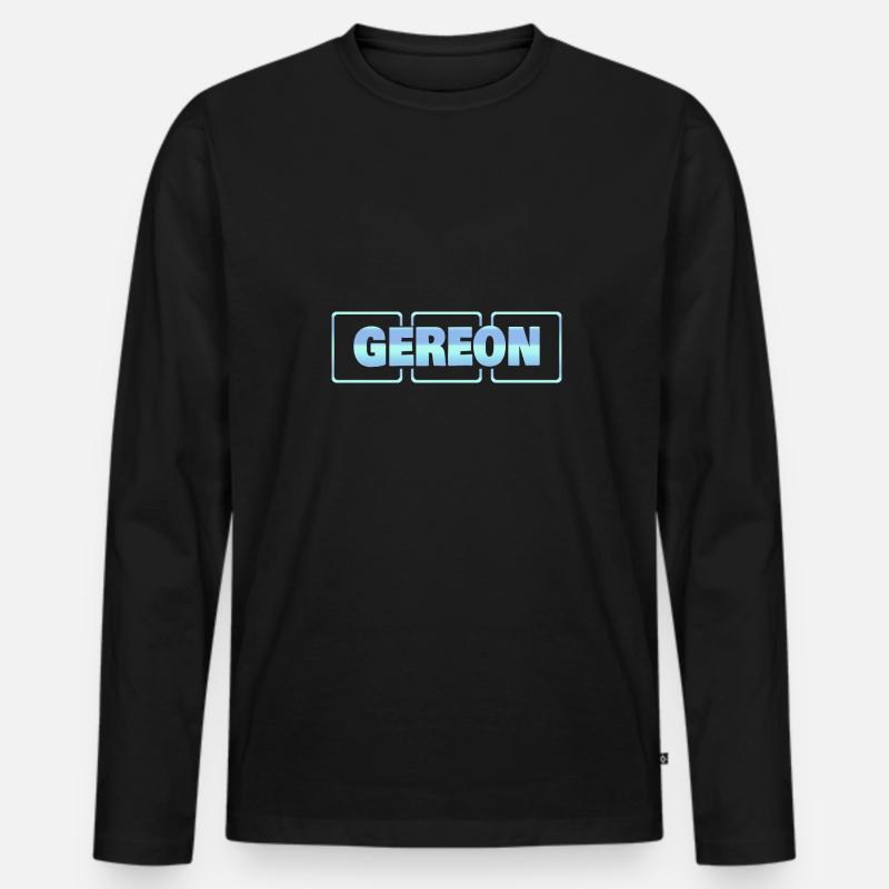 Gereon - Männer Premium Bio Langarmshirt - Schwarz