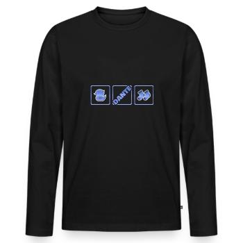 Geburt Dante - Männer Premium Bio Langarmshirt - Schwarz - Vorne - Nico (187cm)