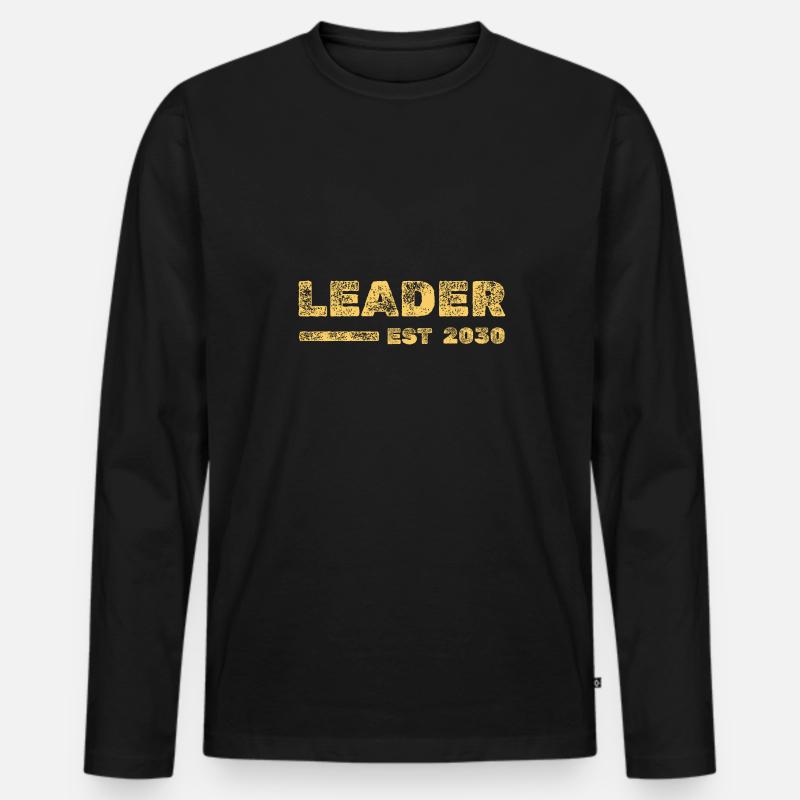 2030 - Männer Premium Bio Langarmshirt - Schwarz