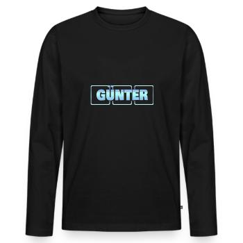 Scott - Men's Premium Organic Long Sleeve Shirt - black - Front - Nico (187cm)