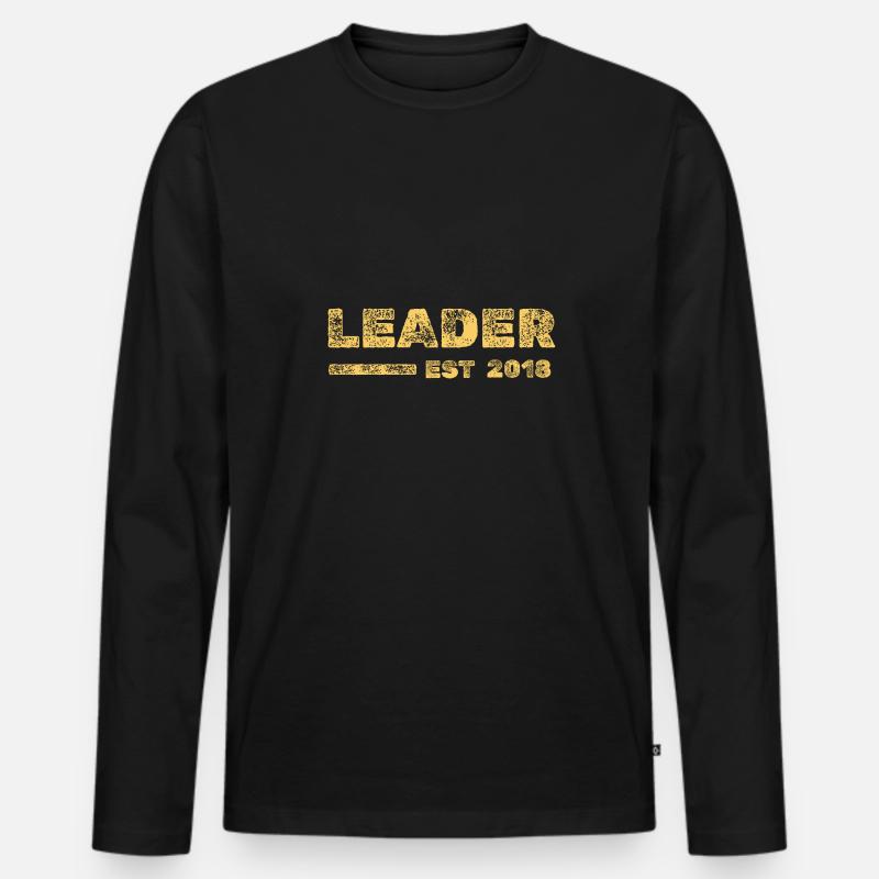 2018 - Männer Premium Bio Langarmshirt - Schwarz