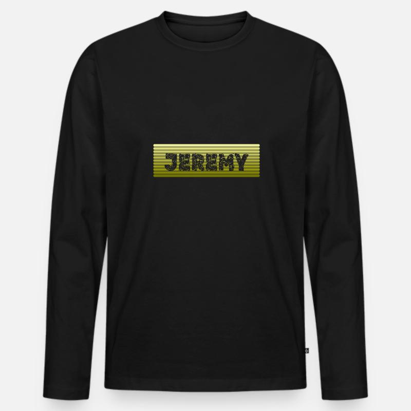 Jeremy - Männer Premium Bio Langarmshirt - Schwarz