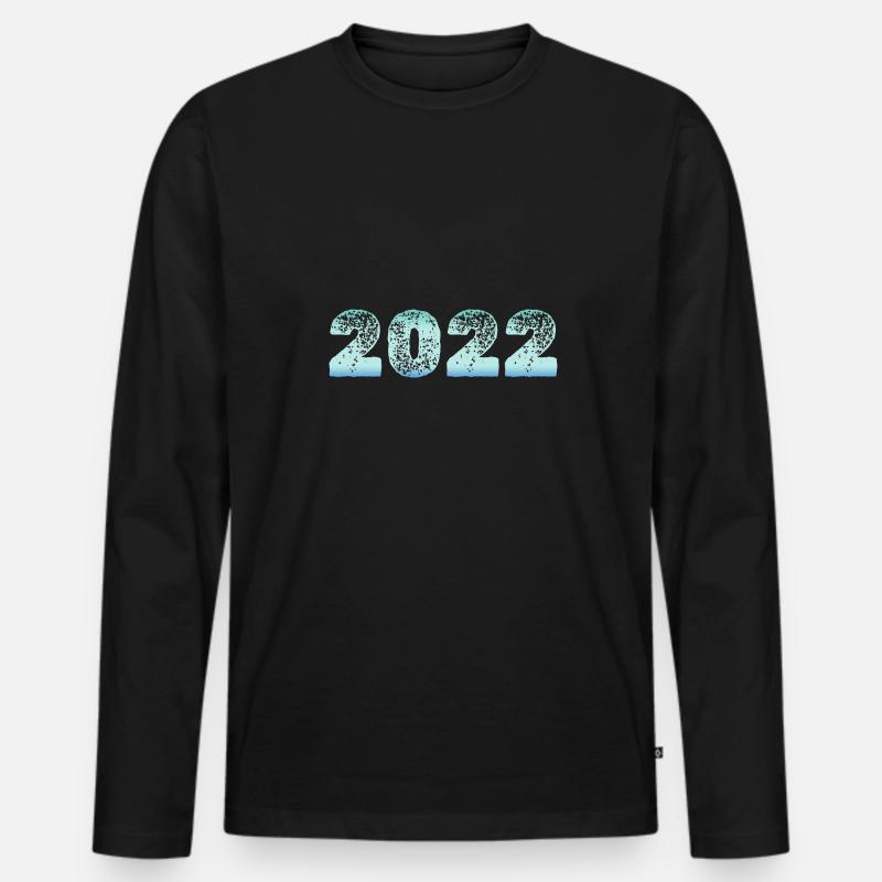 Eiskalt 2022 - Männer Premium Bio Langarmshirt - Schwarz