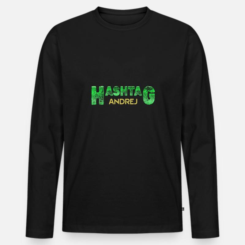 Geschenk für Andrej - Männer Premium Bio Langarmshirt - Schwarz