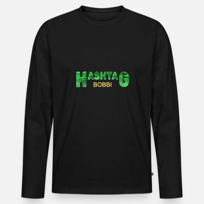 Bobbi Bobbi - Männer Premium Bio Langarmshirt - Schwarz