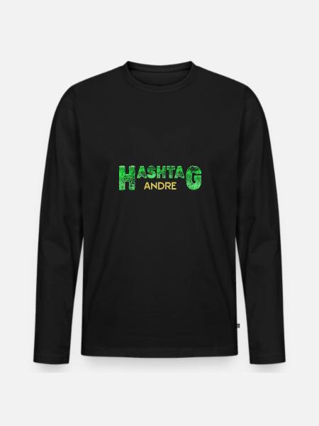Gift for Andre - Men's Premium Organic Long Sleeve Shirt - black