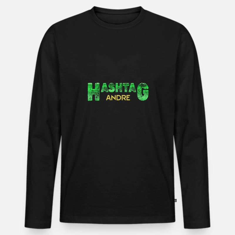 Geschenk für Andre - Männer Premium Bio Langarmshirt - Schwarz
