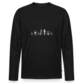 Domestic help, cleaner, housekeeper - Men's Premium Organic Long Sleeve Shirt - black - Front - Nico (187cm)