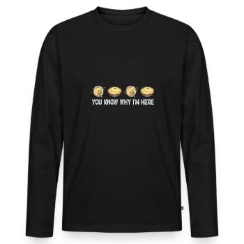 Mashed potatoes Mashed potatoes - Men's Premium Organic Long Sleeve Shirt - black - Front - Nico (187cm)
