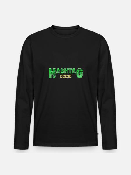 Eddie as Eddie - Men's Premium Organic Long Sleeve Shirt - black
