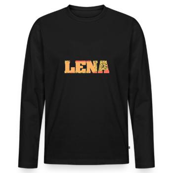 Lena - Männer Premium Bio Langarmshirt - Schwarz - Vorne - Nico (187cm)