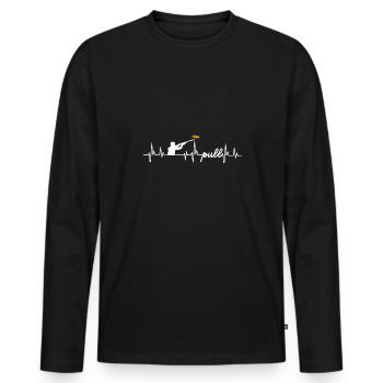 Tir au piège Tir au pigeon en argile Skeet - T-shirt manches longues Premium bio Homme - noir - Devant - Nico (187cm)